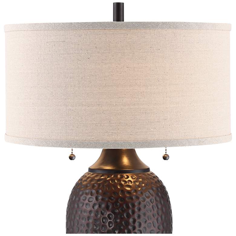360 Lighting Cody 26" Hammered Oiled Bronze Table Lamps Set of 2