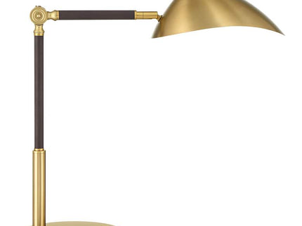 360 Lighting Colborne 28" Leather Wrap Brass Mid-Century Desk Lamp