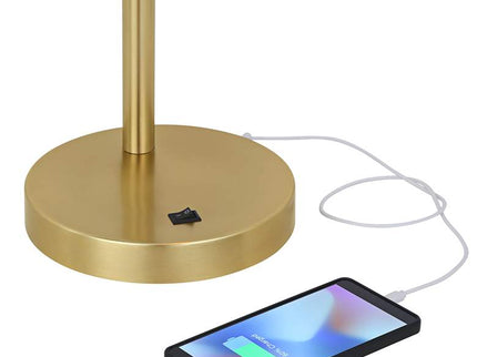 360 Lighting Colborne 28" Leather Wrap Brass Mid-Century Desk Lamp