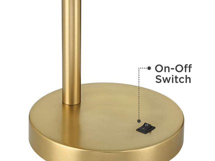 360 Lighting Colborne 28" Leather Wrap Brass Mid-Century Desk Lamp