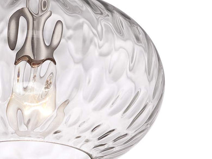 360 Lighting Cora 11" Wide Modern Nickel and Textured Glass Pendant