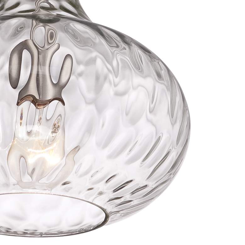 360 Lighting Cora 11" Wide Modern Nickel and Textured Glass Pendant