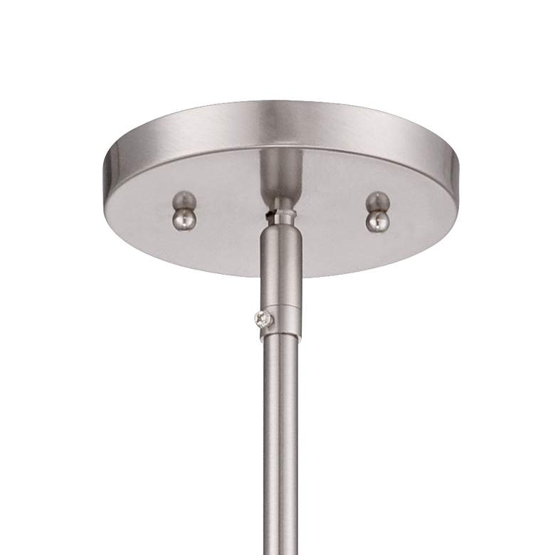 360 Lighting Cora 11" Wide Modern Nickel and Textured Glass Pendant