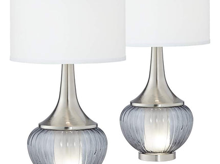 360 Lighting Courtney 28 1/2" Glass Night Light Table Lamps Set of 2