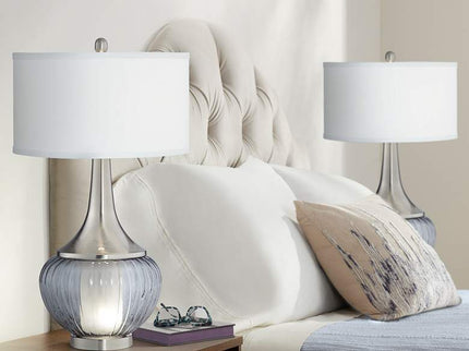 360 Lighting Courtney 28 1/2" Glass Night Light Table Lamps Set of 2