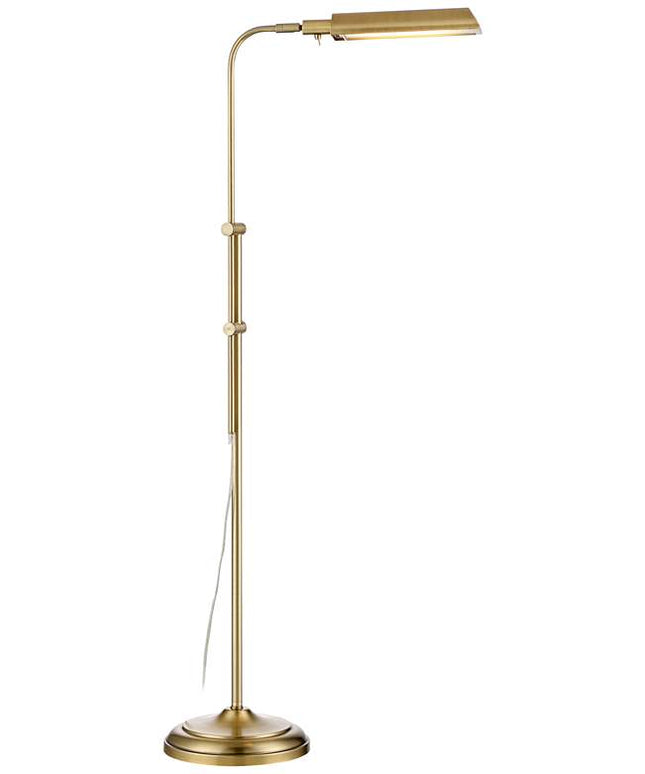 360 Lighting Culver Adjustable Height Aged Brass Pharmacy LED Floor Lamp