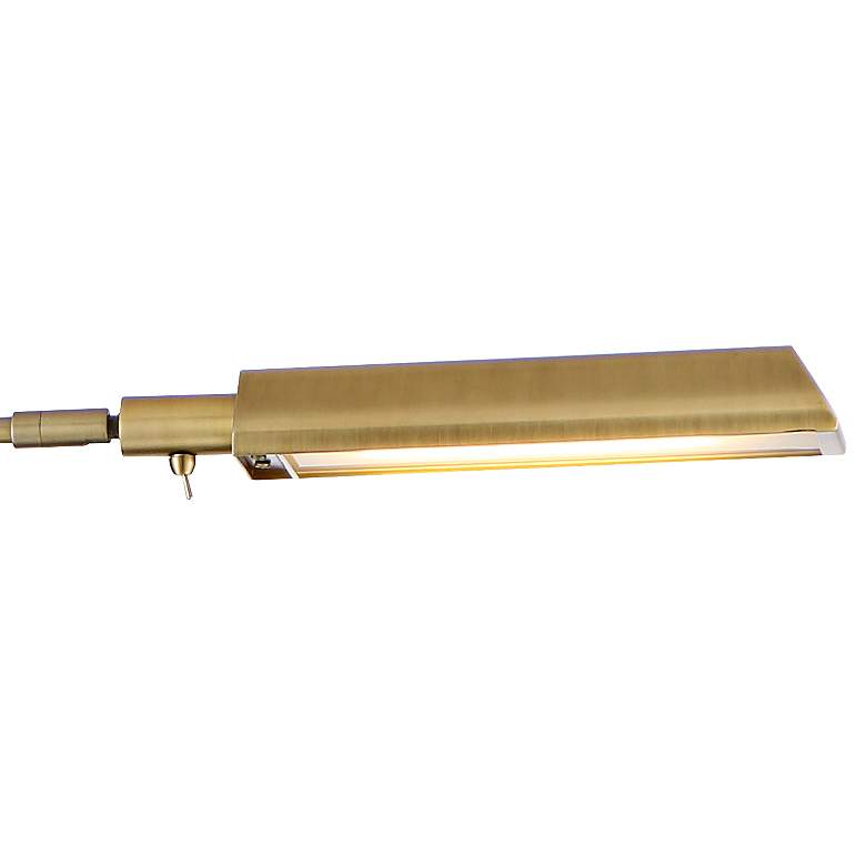 360 Lighting Culver Adjustable Height Aged Brass Pharmacy LED Floor Lamp