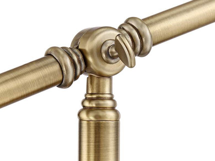 360 Lighting Dawson Antique Brass Adjustable Boom Arm Pharmacy Floor Lamp