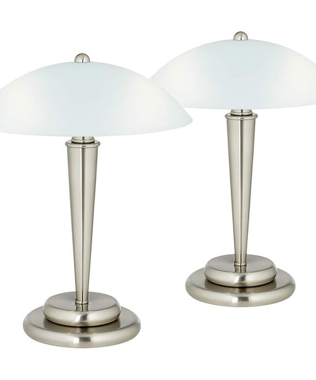 360 Lighting Deco Dome 17" High Touch On-Off Accent Lamps Set of 2