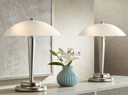 360 Lighting Deco Dome 17" High Touch On-Off Accent Lamps Set of 2