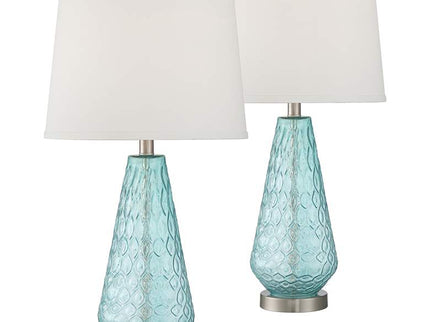 360 Lighting Dylan 27 1/2" Blue Glass Coastal Modern Lamps Set of 2