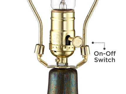 360 Lighting Emma 21" Brown Ceramic Mid-Century Table Lamps Set of 2