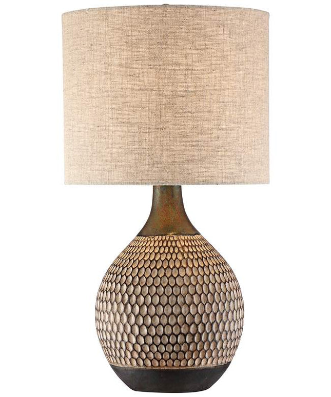 360 Lighting Emma 21" High Textured Ceramic Mid-Century Table Lamp