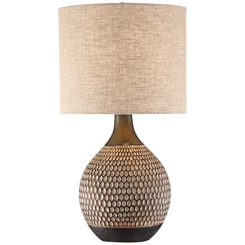 360 Lighting Emma 21" High Textured Ceramic Mid-Century Table Lamp