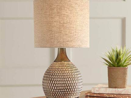 360 Lighting Emma 21" High Textured Ceramic Mid-Century Table Lamp