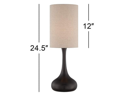 360 Lighting Espresso Bronze 24 1/2" Droplet Table Lamps Set of 2