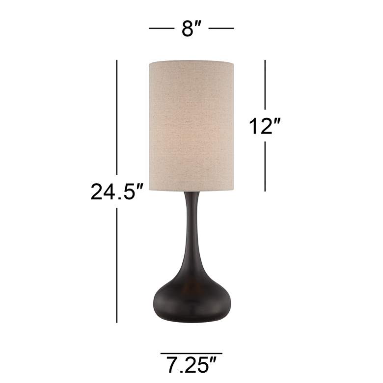 360 Lighting Espresso Bronze 24 1/2" Droplet Table Lamps Set of 2