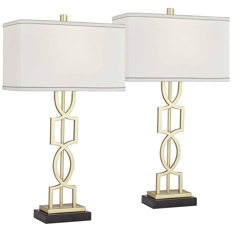 360 Lighting Evan 28 1/4" Gold Modern Luxe Table Lamps Set of 2