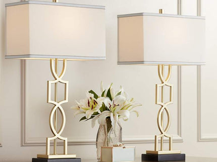 360 Lighting Evan 28 1/4" Gold Modern Luxe Table Lamps Set of 2