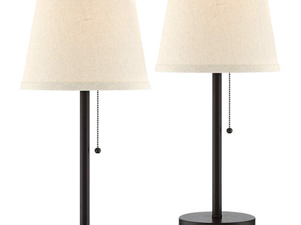 360 Lighting Flesner 20" Bronze USB and Outlet Table Lamps Set of 2
