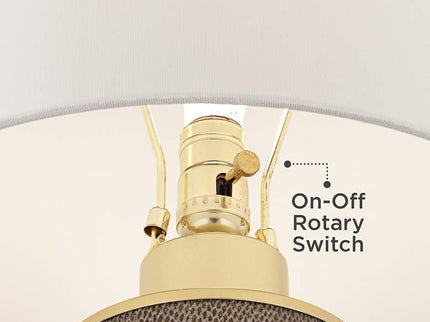 360 Lighting Gilson Gold Textured Gray Modern Ceramic Table Lamps Set of 2