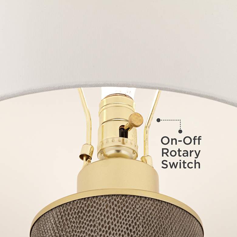 360 Lighting Gilson Gold Textured Gray Modern Ceramic Table Lamps Set of 2