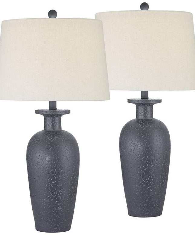 360 Lighting Glenwood 28" Charcoal Gray Table Lamps Set of 2
