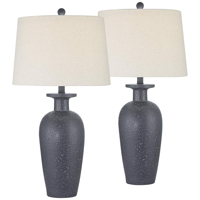 360 Lighting Glenwood 28" Charcoal Gray Table Lamps Set of 2