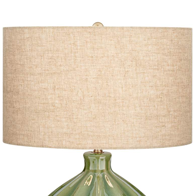 360 Lighting Gordy 20 1/2" Green Ceramic Accent Table Lamps Set of 2
