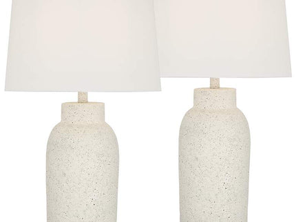 360 Lighting Jaime 27 1/2" Faux White Sandstone Table Lamps Set of 2