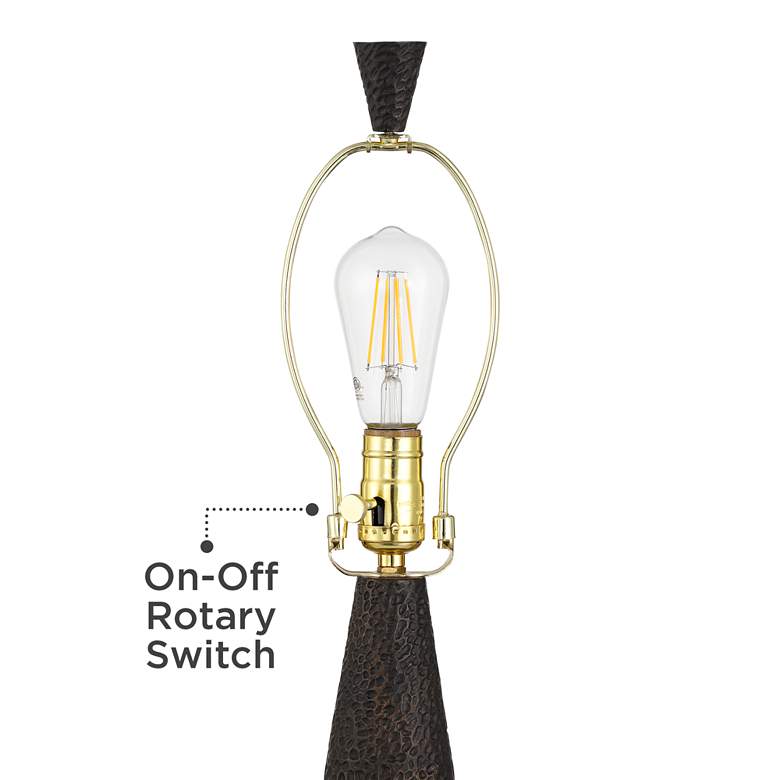 360 Lighting June 27" High Modern Black Cone Table Lamp