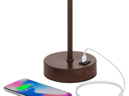 360 Lighting Justin 18 1/4" High Bronze USB Table Lamps Set of 2