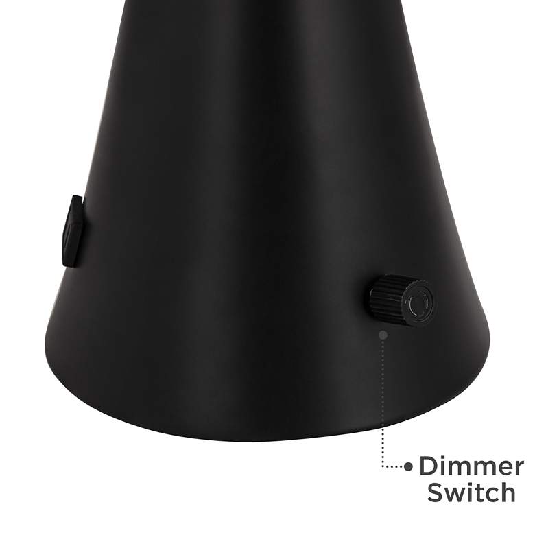 360 Lighting Karl 28 1/4" Black Finish Outlet-USB Table Lamps Set of 2