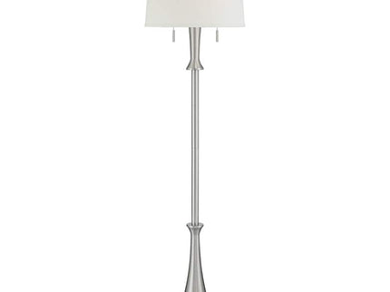 360 Lighting Karl 63 3/4" High Luxe Modern Brushed Nickel Floor Lamp
