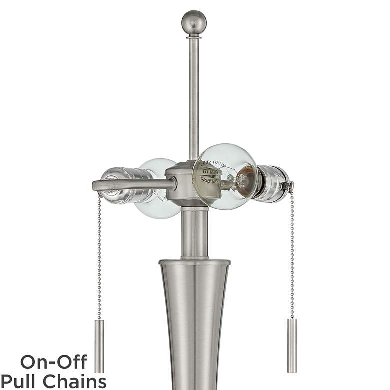 360 Lighting Karl 63 3/4" High Luxe Modern Brushed Nickel Floor Lamp