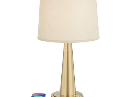 360 Lighting Karla 25" Brass Finish Modern USB Table Lamps Set of 2