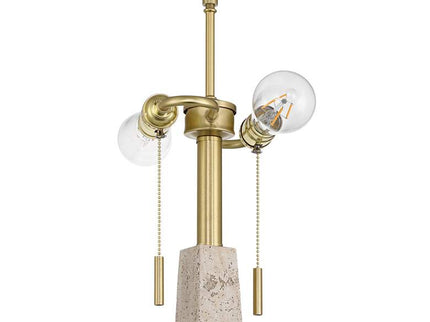 360 Lighting Lorena 29 1/4" Modern Brass and Sandstone Table Lamp