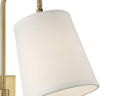 360 Lighting Luca 15 1/2" Brass Plug-In Swing Arm Wall Lamps Set of 2