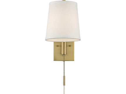 360 Lighting Luca 15 1/2" Brass Plug-In Swing Arm Wall Lamps Set of 2