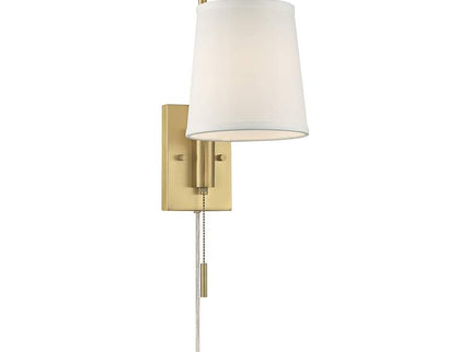 360 Lighting Luca 15 1/2" Brass Plug-In Swing Arm Wall Lamps Set of 2