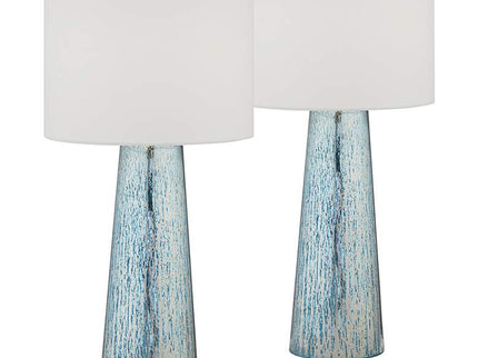 360 Lighting Marcus 30" Tapered Column Mercury Glass Lamps Set of 2