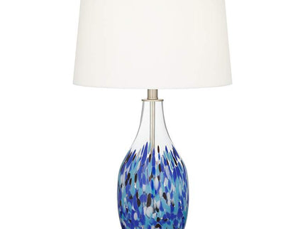 360 Lighting Marnie 27 3/4" Blue Art Glass Modern Table Lamp