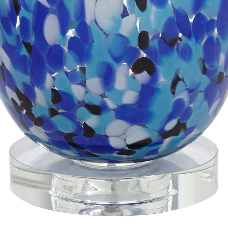 360 Lighting Marnie 27 3/4" Blue Art Glass Modern Table Lamp