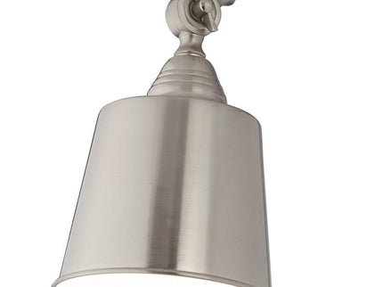 360 Lighting Mendes Adjustable Brushed Nickel Hardwire Wall Lamps Set of 2