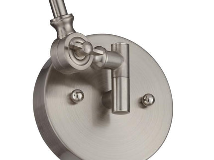 360 Lighting Mendes Adjustable Brushed Nickel Hardwire Wall Lamps Set of 2