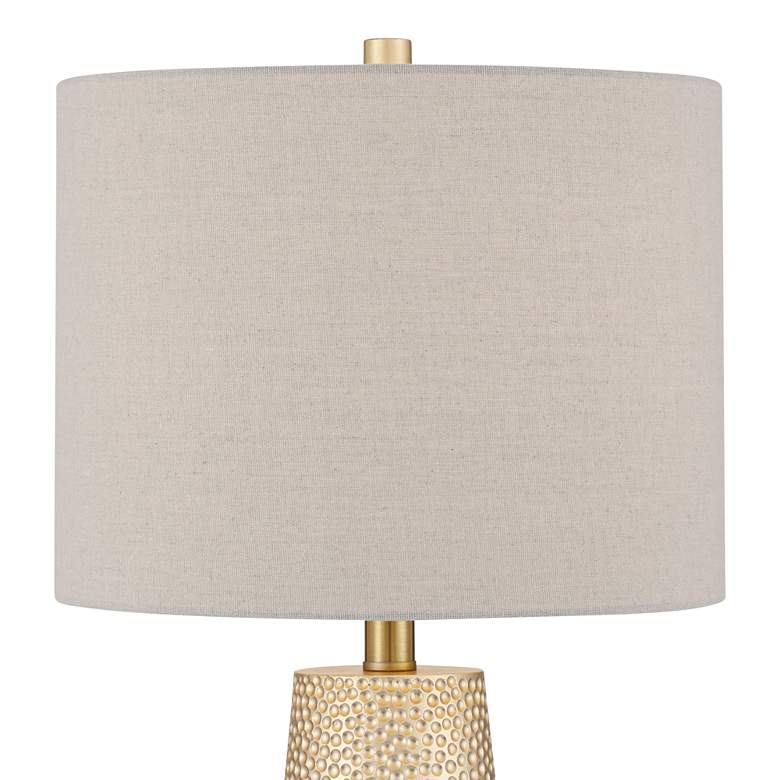 360 Lighting Mira 25 1/4" Textured Gold Modern Table Lamps Set of 2