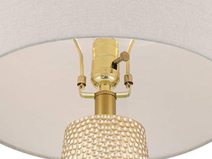 360 Lighting Mira 25 1/4" Textured Gold Modern Table Lamps Set of 2