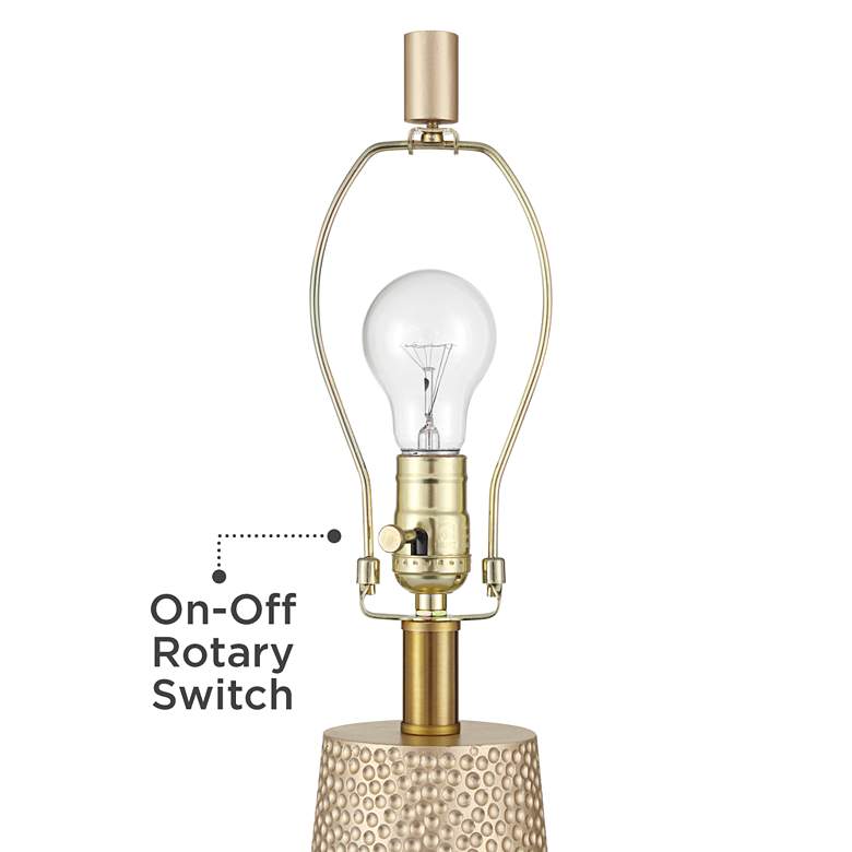 360 Lighting Mira 25 1/4" Textured Gold Modern Table Lamps Set of 2