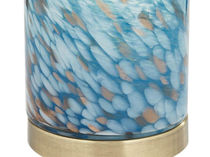 360 Lighting Nikki 13 1/2" High Coastal Modern Blue Glass Accent Lamp