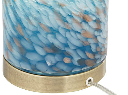 360 Lighting Nikki 13 1/2" High Coastal Modern Blue Glass Accent Lamp